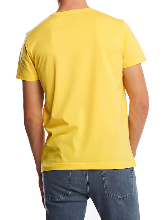 Gant The Original T-shirt Bărbătesc cu Mânecă Scurtă Galben