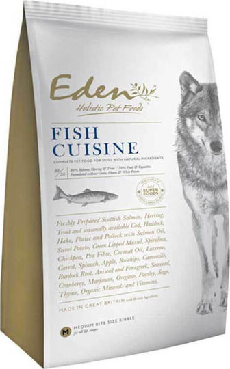 Eden 80/20 Fish Cuisine Dog Food 2kg Trockenfutter für Hunde ohne Getreide mit Fisch und Lachs
