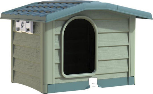 Bama Bungalow Dog House Plastic Outdoor Green 110x94x77cm