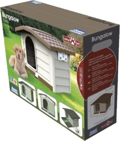 Bama Bungalow Dog House Plastic Outdoor Green 110x94x77cm