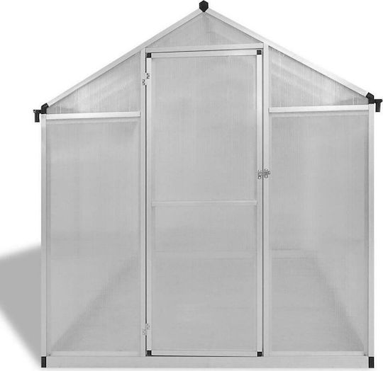 vidaXL 41317 Greenhouse House Type with Aluminum Frame 2.42x1.9x1.95m