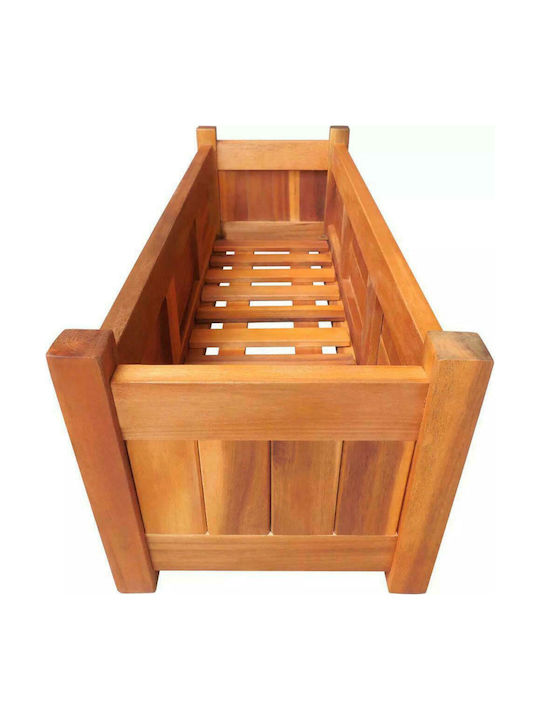 vidaXL Planter Box Lemn Maro 76x27.6x25cm.