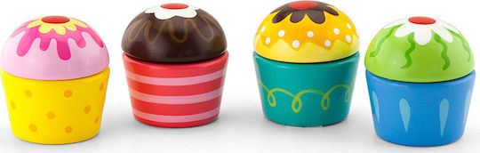 Viga Toys Wooden Cup Cake from Wood for 2+ Years 4 pcs
