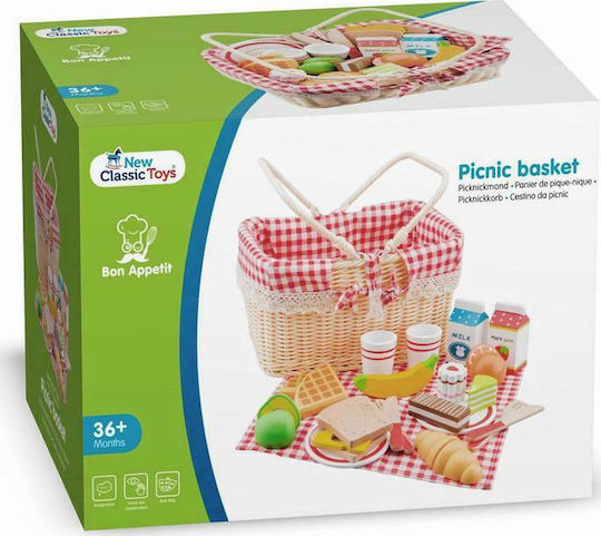 New Classic Toys Καλάθι Πικ-Νικ από Ξύλο για 12+ Ετών 27τμχ