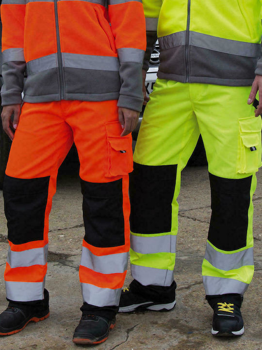 Result Safety Cargo Reflective Work Trousers Yellow R327X