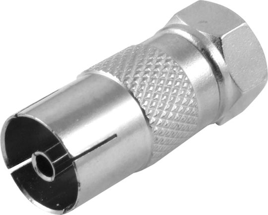 ATC Converter F-Connector Male to Coaxial Female Silver 1 Piece 03.003.0028