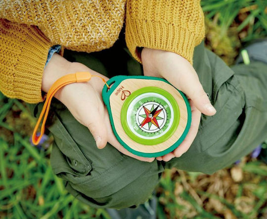 Hape Role Play Toy Compass made of Wood for 4+ Years Old