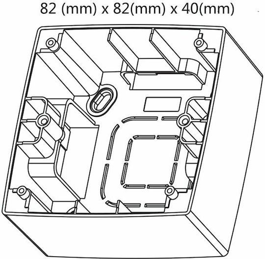Aca Prime Schalterdose Wandmontage 1 Position in Weiß Farbe 1000118001