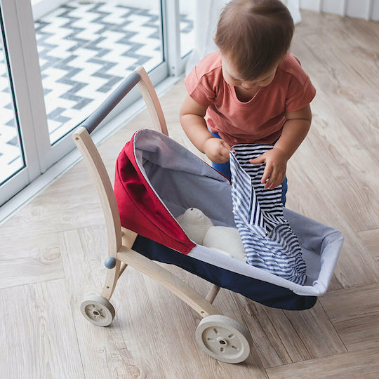 Plan Toys Καρότσι για Κούκλα από Ξύλο 49 εκ.