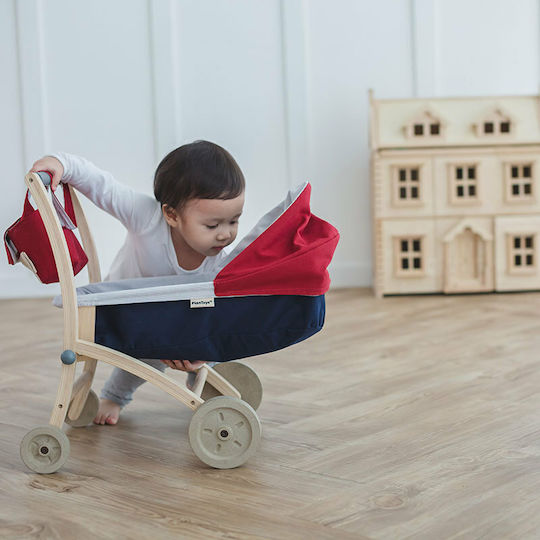 Plan Toys Καρότσι για Κούκλα από Ξύλο 49 εκ.