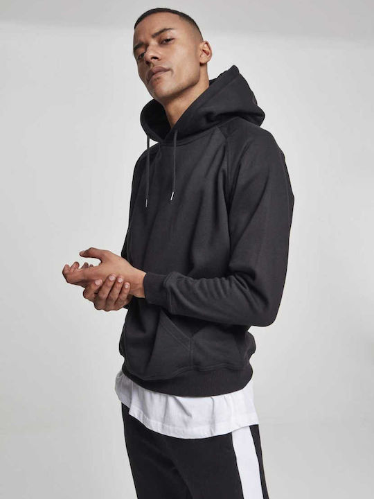 Urban Classics TB014 Men's Sweatshirt with Hood and Pockets Black