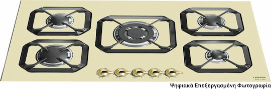 Lofra Gas Cooktop Autonomous 89.8x50.8εκ. Beige