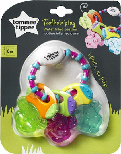 Tommee Tippee Teethe N Play Teething Rattle with Water made of Plastic for 6 m+