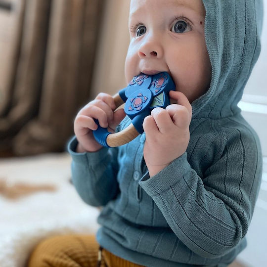 Nibbling Blueberry Teething Ring from Silicone for 3 Months+