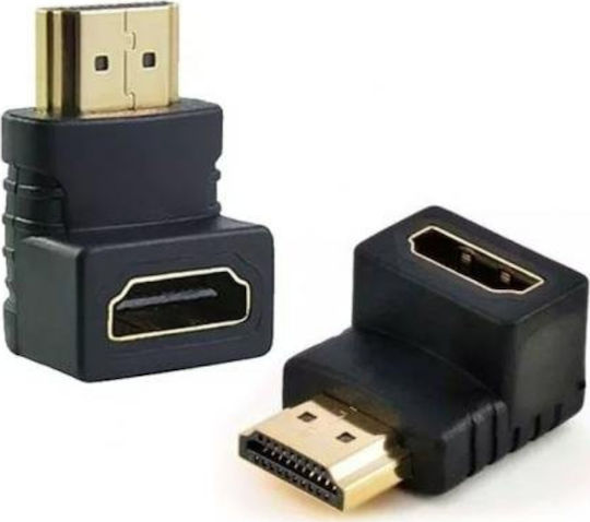 Aoweixun Convertor HDMI masculin în HDMI feminin 90° 1buc 10046