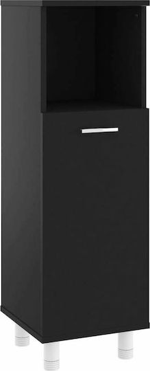 vidaXL Floor Bathroom Column Cabinet L30xD30xH95cm Black