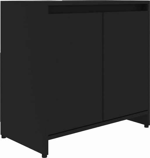 vidaXL Πάγκος χωρίς Νιπτήρα Μ60xΒ33xΥ58cm Μαύρος
