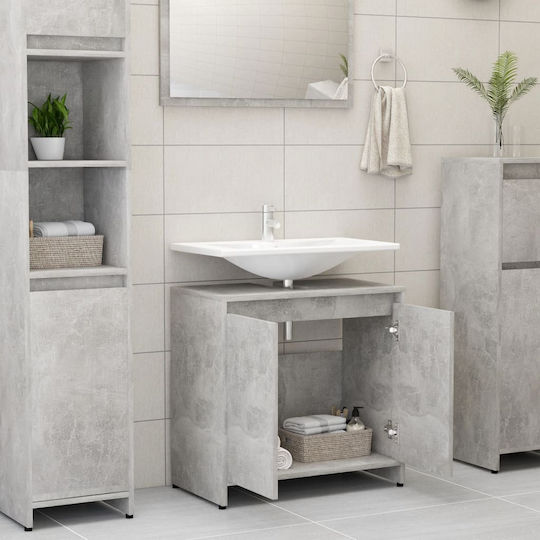 vidaXL Πάγκος χωρίς Νιπτήρα Μ60xΒ33xΥ58cm Γκρι Σκυροδέματος