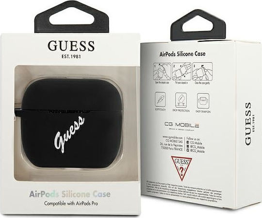 Guess Vintage Θήκη Σιλικόνης σε Μαύρο χρώμα για Apple AirPods Pro