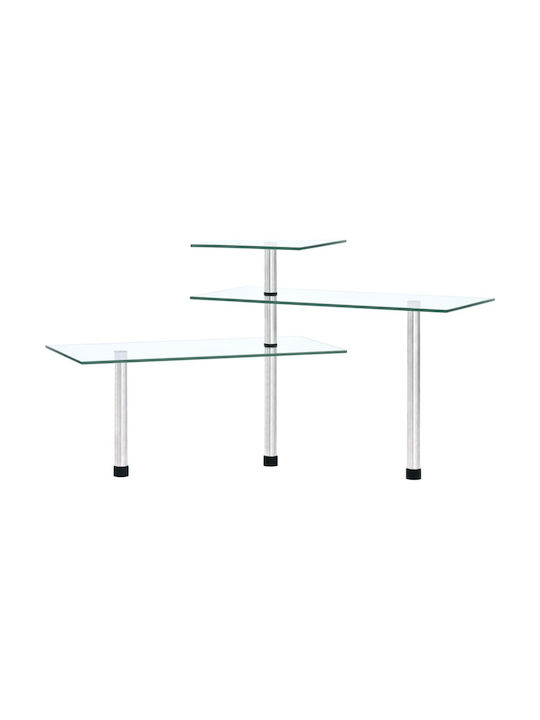 vidaXL Настолна Метална Стойка 36x18x36см Сребриста