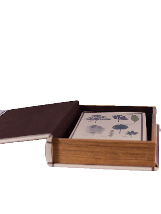 SP Souliotis Wooden Book Decorative Boxes Set Leaves 2pcs