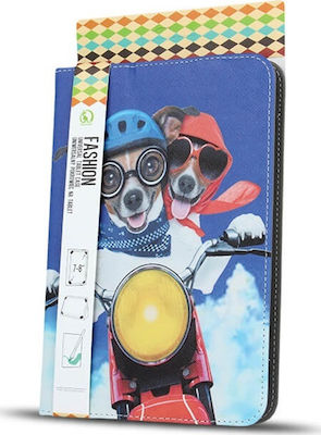 Dogs Flip Cover Synthetic Leather Multicolour (Universal 7-8")