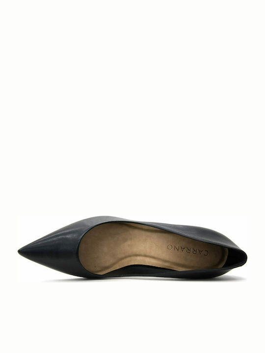 Leder Pumps mit Stiletto-Absatz Schwarz