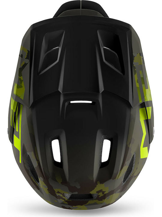 MET Parachute MCR Full Face Κράνος Ποδηλάτου Downhill / Βουνού Camo Lime Green/Matt Glossy