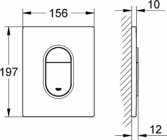 Grohe Arena Cosmopolitan Flush Plate Dual Flush