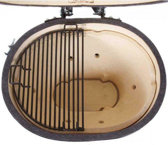 Primo Grills Керамично Барбекю на Въглища Kamado с Капак и Термометър 64x64см
