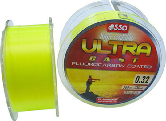 Asso Ultra Cast Fluorocarbon Coated Fluorocarbon Fishing Line Yellow 300m / 0.28mm