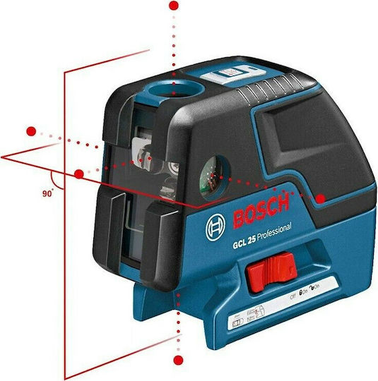 Bosch GCL 25 Self-leveling Laser Level Point Red Beam 1.5V with Working Range 30m