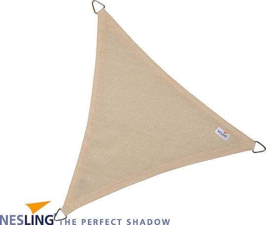 Nesling Τρίγωνο Πανί Σκίασης Εκρού με Κρίκους 5x5x7.1m 285gr/m²