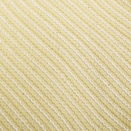 vidaXL Rectangular Shade Sail Beige With Hoop 4x5m 160gr/m² made of HDPE 160gr/m²