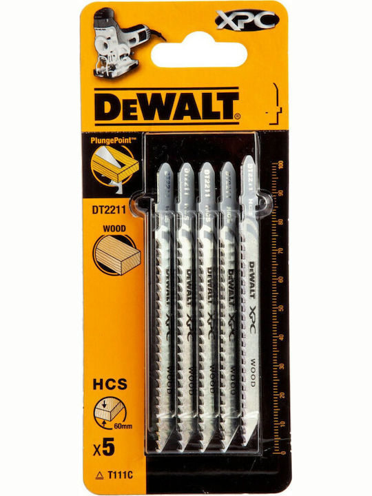 DEWALT DT2211 Ленти за джиг-резачки за Дърво 100мм 5бр