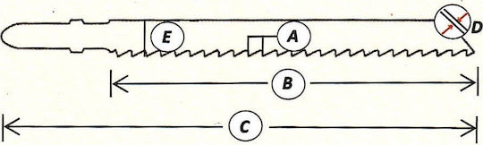 Tactix Jig Saw Blade for Metal 75mm with Fine Tooth 5pcs 436101