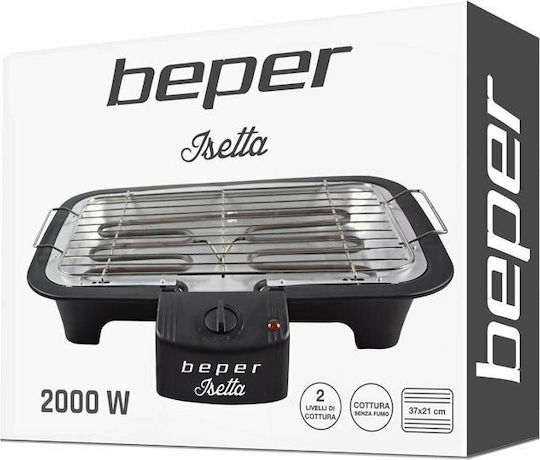 Beper Tabletop Grătar Electric Grătar 2000W cu Termostat Reglabil 37bucx21buccm