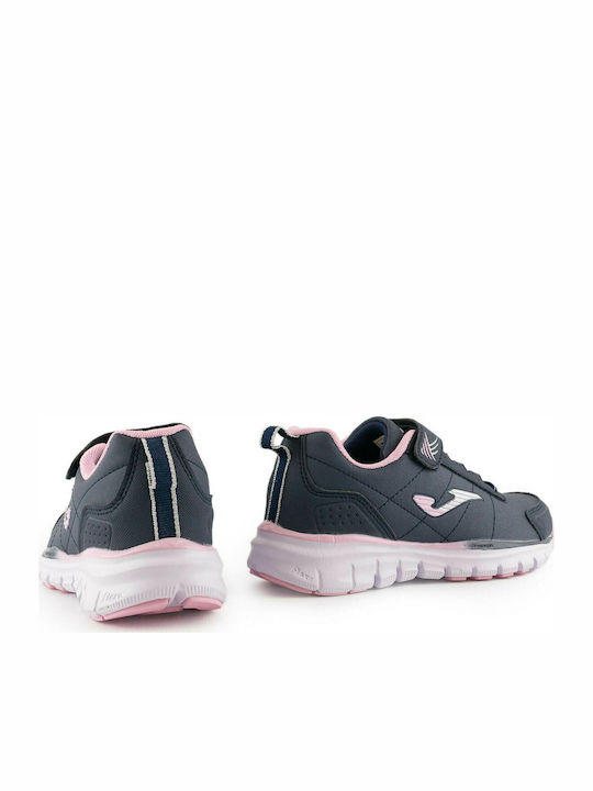 Tempo JR Kids Sports Shoes Running with Hoop & Loop Closure Navy Blue