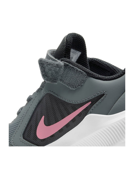 Downshifter Downshifter 10 Kids Sports Shoes Running with Hoop & Loop Closure Smoke Grey / Sunset Pulse / Black / White