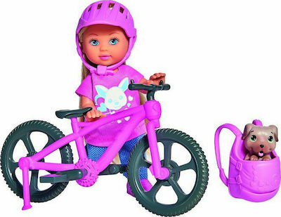 Simba Miniature Toy Evi Love Κούκλα & Ποδήλατο Holiday Bike