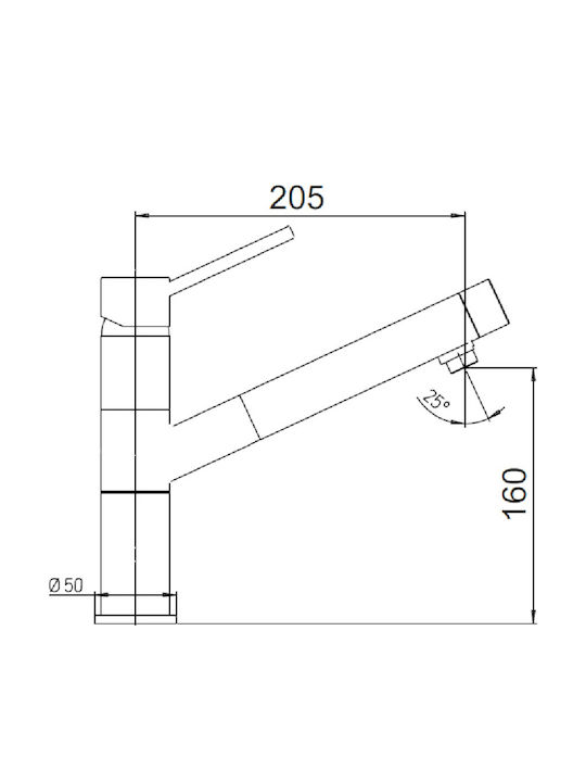 Macart Coxa 415 Kitchen Faucet Counter with Pull-Out Spray Silver