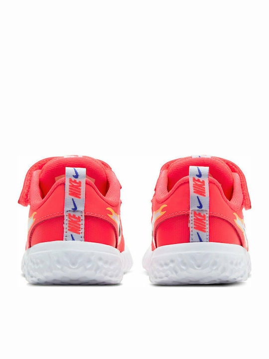 Revolution Revolution 5 TDV Kids Sports Shoes Running with Hoop & Loop Closure Laser Crimson / Opti Yellow / Laser Orange / Dark Smoke Grey
