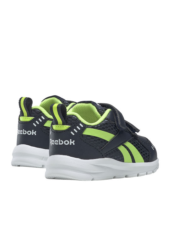 XT Sprinter Shoes Kids Sports Shoes Running with Hoop & Loop Closure Collegiate Navy / Solar Yellow / White