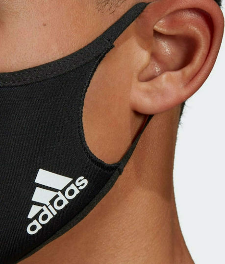 adidas Маска за защита Тъканна M/L Черен H08837 3бр