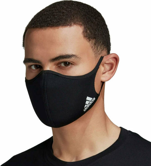 adidas Маска за защита Тъканна M/L Черен H08837 3бр