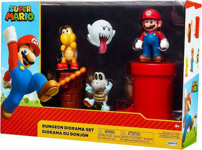 Jakks Pacific Miniature Toy Super Mario Dungeon Diorama Set for 3+ Years