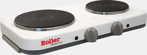Roller Kappatos Enamel Countertop Double Burner White