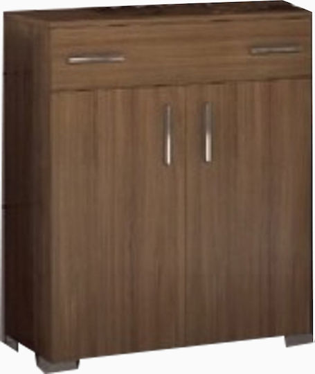 Ξύλινη Παπουτσοθήκη Νο21 με 3 Ράφια Walnut Μ75xΠ33xΥ92cm
