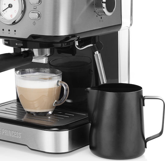 Princess 249412 Automatic Espresso Machine 1100W Pressure 20bar Gray