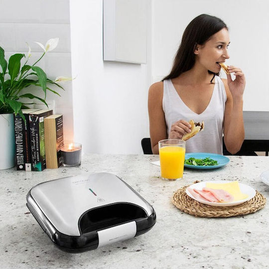 Cecotec Rock'n Toast Fifty-Fifty Sandwichmaker für for 2 Sandwiches Sandwiches 750W Inox